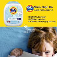 Viên giặt xả Tide Pods Free & Gentle của Mỹ cho da nhạy cảm