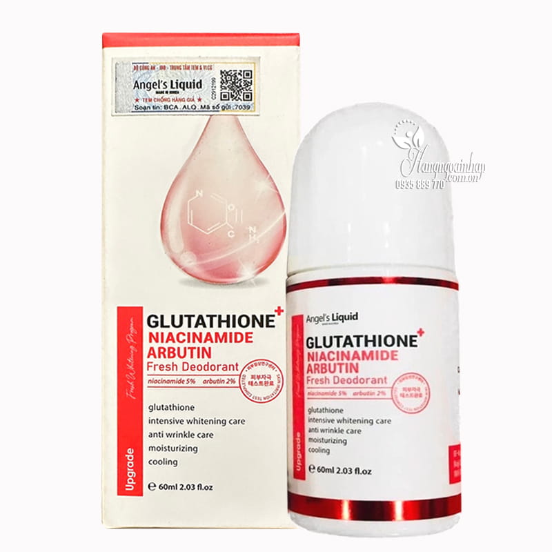 Lăn khử mùi Glutathione Fresh Up Whitening Angel’s Liquid