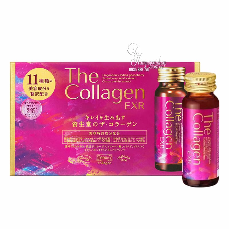 The Collagen EXR Shiseido Nhật Bản mẫu mới hộp 10 chai