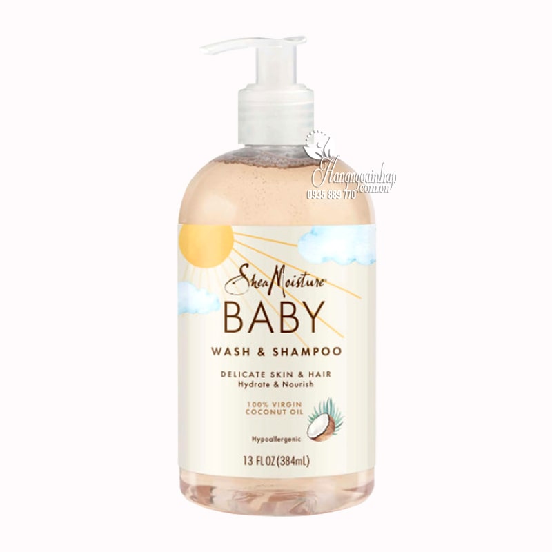 Sữa tắm gội cho bé Shea Moisture Baby Wash & Shampoo 384ml