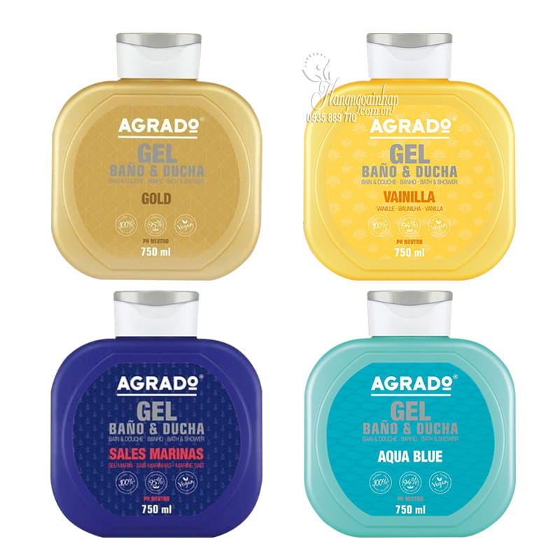 Sữa tắm Agrado Gel Bano & Ducha 750ml của Tây Ban Nha