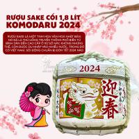 Rượu sake cối Komodaru 2024 của Nhật Bản bình 1,8 lít