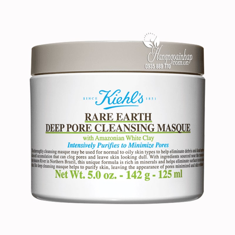 Mặt nạ đất sét Kiehl’s Rare Earth Deep Pore Cleansing 125ml của Mỹ