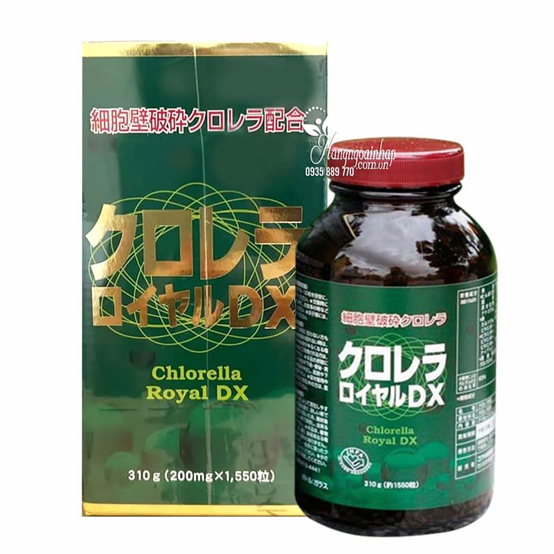 Tảo lục Chlorella Royal DX hộp 1550 viên của Nhật Bản