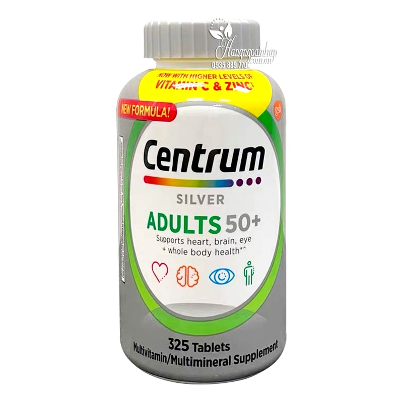 Vitamin tổng hợp Centrum Silver Adults 50+ 325 viên của Mỹ