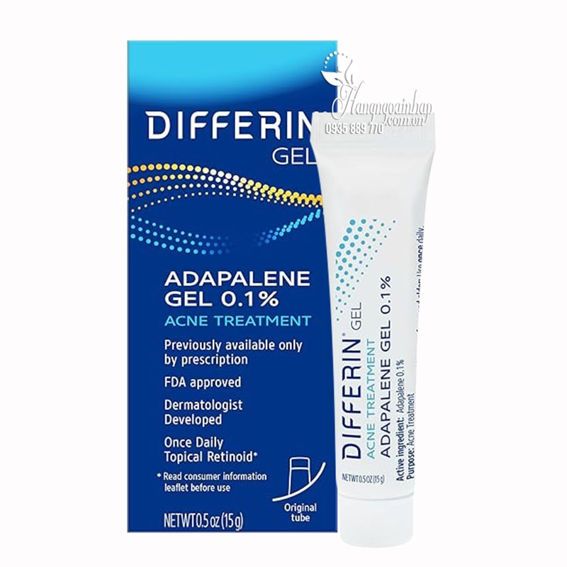 Kem trị mụn Differin Gel Acne Treatment 0,1% tuýp 15g