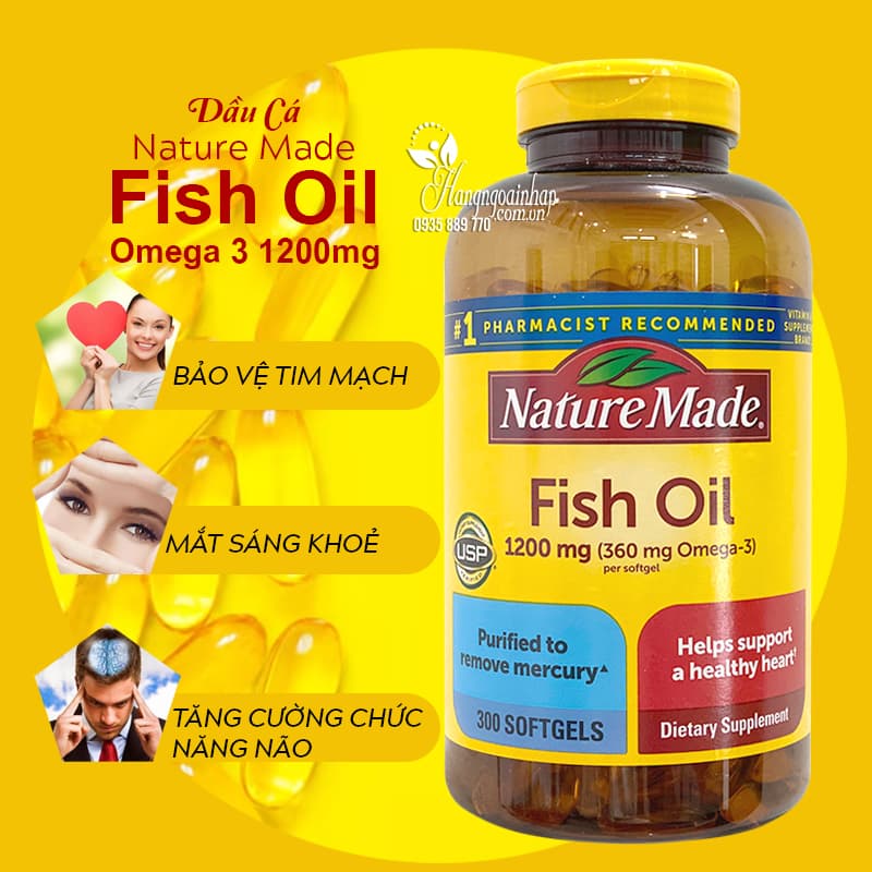 VIÊN UỐNG FISH OIL BỔ SUNG OMEGA 3 HỖ TRỢ GIẢM NGUY CƠ BỆNH TIM