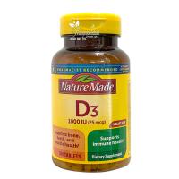Viên uống bổ sung Vitamin D3 Nature Made 1000 IU mẫu mới