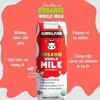 Sữa hữu cơ Kirkland Organic Whole Milk 236ml của Mỹ 18 hộp