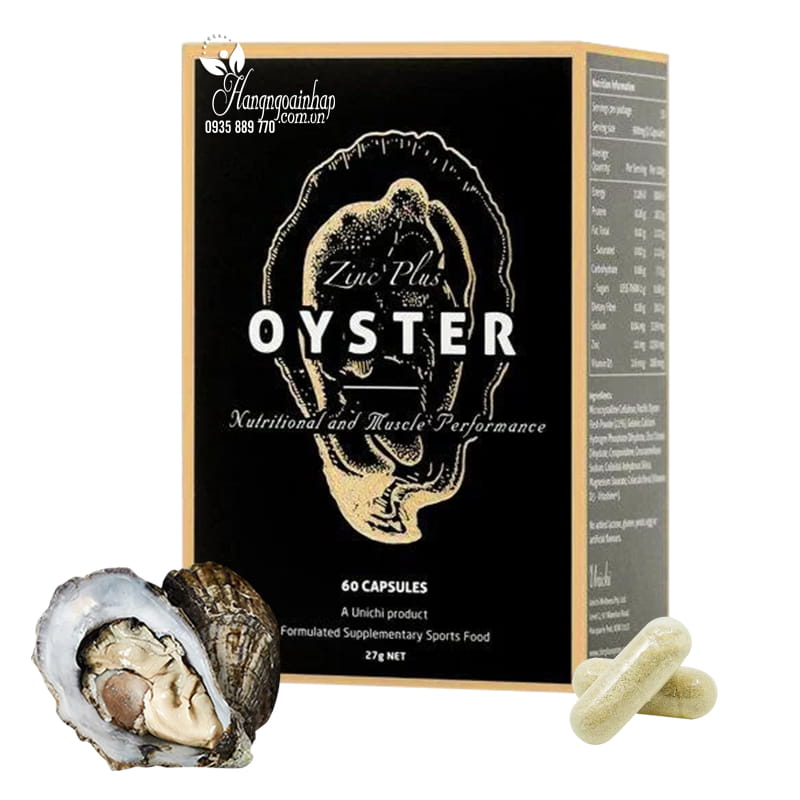 Viên uống tinh chất hàu Unichi Oyster Zinc Plus 60 viên của Úc
