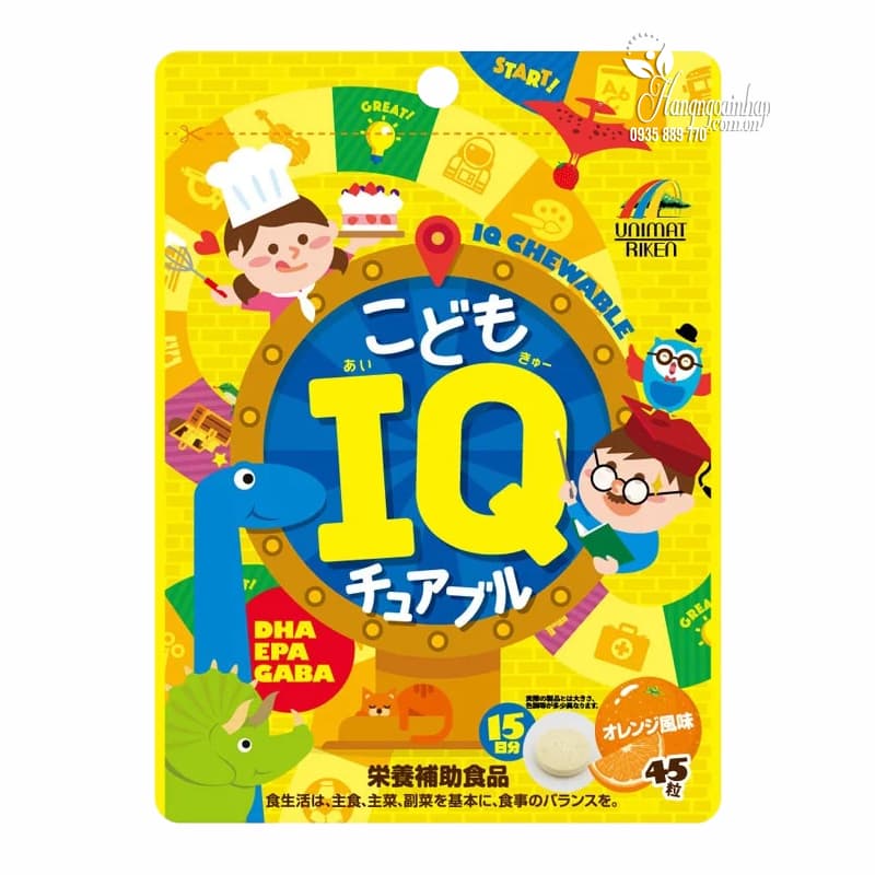 Kẹo IQ của Nhật Unimat Riken 45 viên giúp bé thông minh 