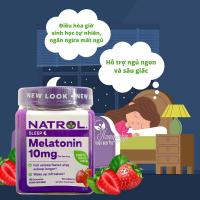 Kẹo dẻo ngủ ngon Natrol Gummies Melatonin 10mg vị dâu của Mỹ