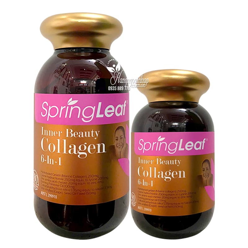 Viên uống Collagen 6 in 1 Spring Leaf Inner Beauty của Úc