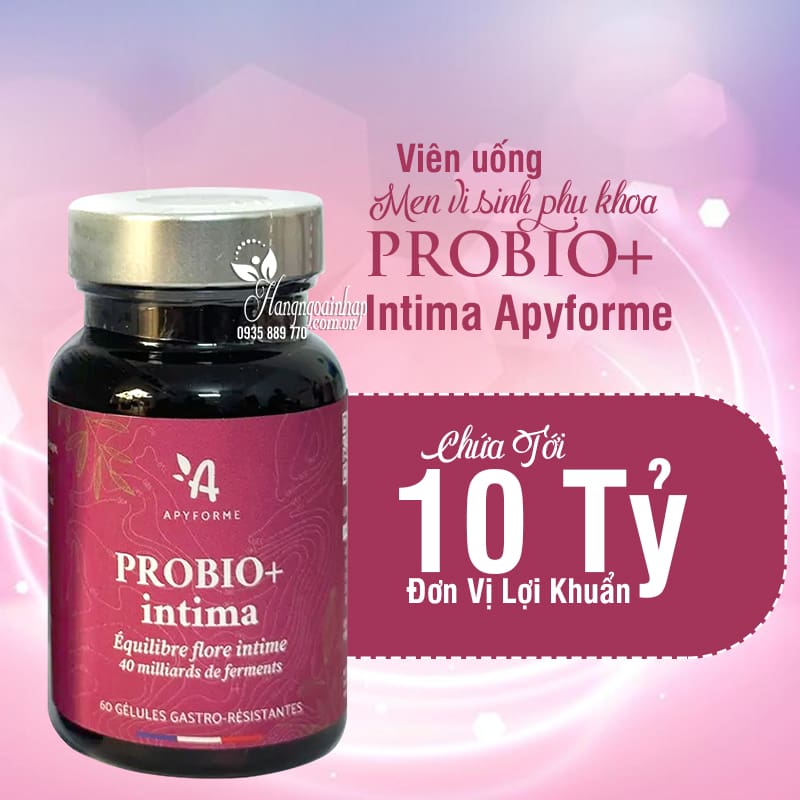Probiotique APYFORME Probio+ Intima - Flore Intime 60 Gélules - Fabriqué En France