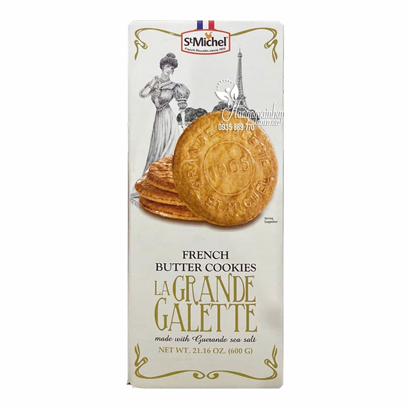 Bánh quy bơ La Grande Galette French Butter Cookies 600g của Pháp