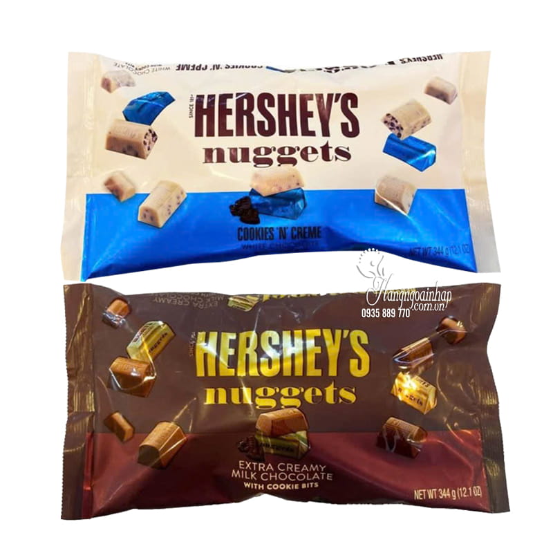 Socola Hershey’s Nuggets With Cookie Bits 344g của Mỹ