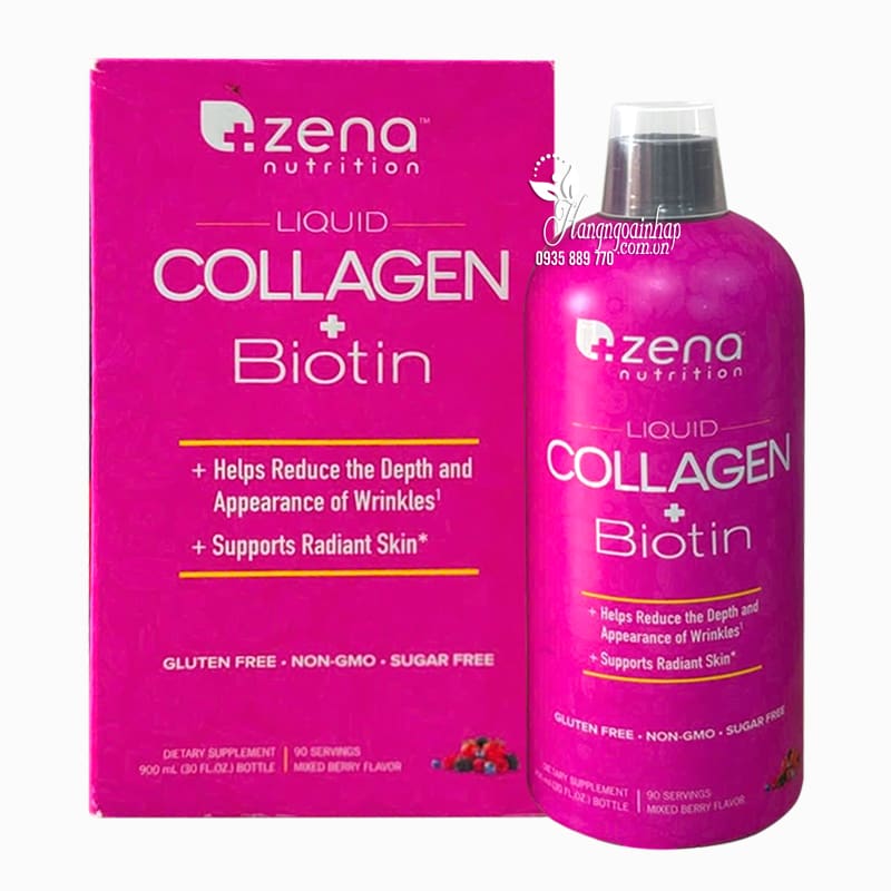 Nước uống Collagen + Biotin Zena Liquid 900ml của Mỹ