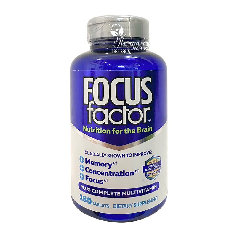 Bổ não Focus Factor Nutrition For The Brain 180 viên của Mỹ