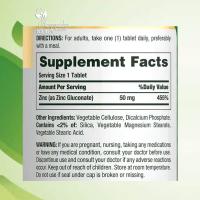 Viên uống kẽm Nature’s Bounty Zinc 50mg 400 Caplets của Mỹ