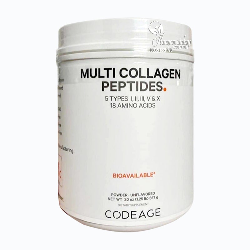 Bột uống Hydrolyzed Multi Collagen Peptides CodeAge 567g 