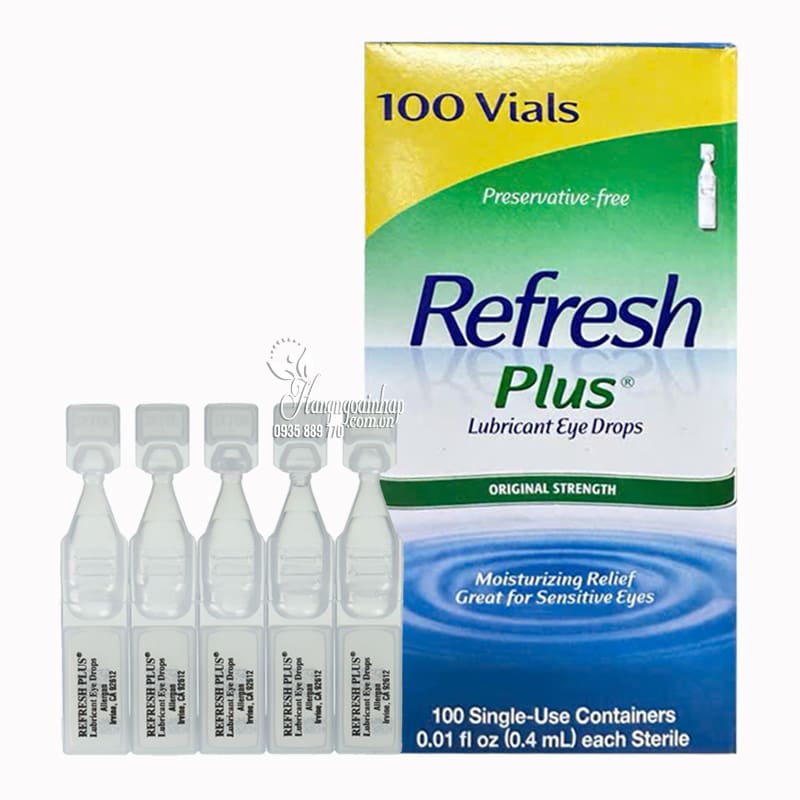 Nước nhỏ mắt Refresh Plus Lubricant Eye Drops 100 ống Mỹ