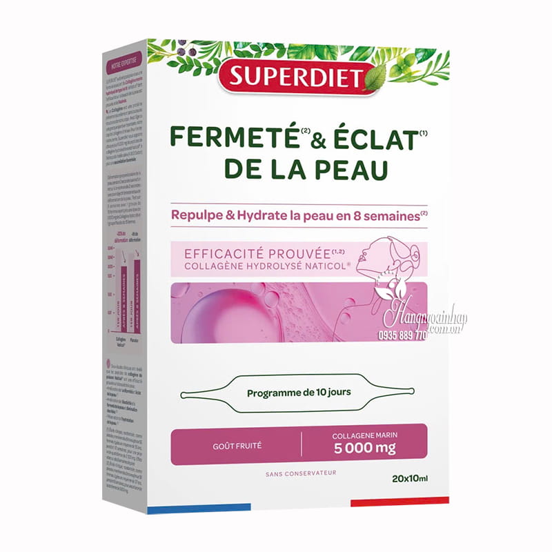 Collagen Superdiet 5000mg Fermete & Eclat De La Peau 20 ống