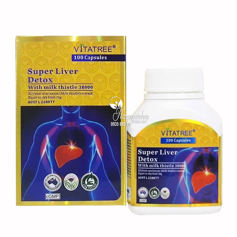 Thải độc gan Vitatree Super Liver Detox 100 viên của Úc