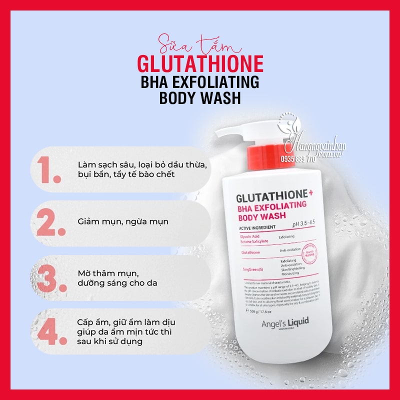glutathione hàn quốc Sữa tắm BHA Exfoliating Body Wash 500ml B12 Injection B12 Tablets Infusionen Vial Size:15ml Vial