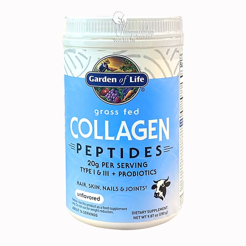 Bột Collagen Peptides Garden Of Life Grass Fed 280g của Mỹ