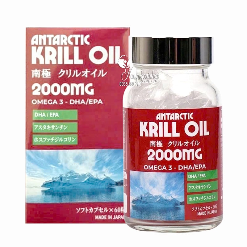 Dầu nhuyễn thể Antarctic Krill Oil 2000mg Omega 3 Nhật Bản