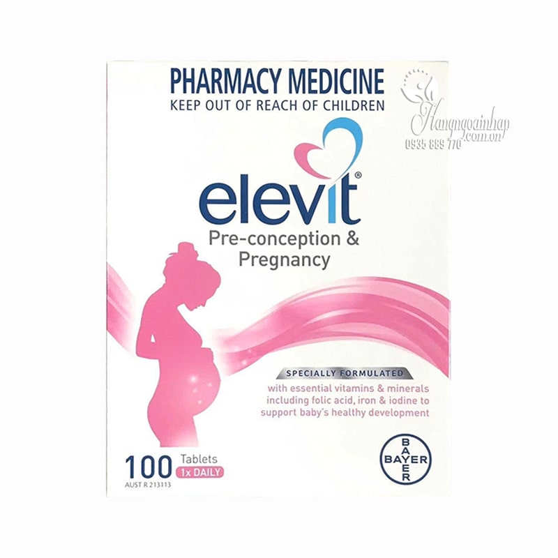 Elevit mẫu mới nhất Pre-Conception & Pregnancy 100 viên