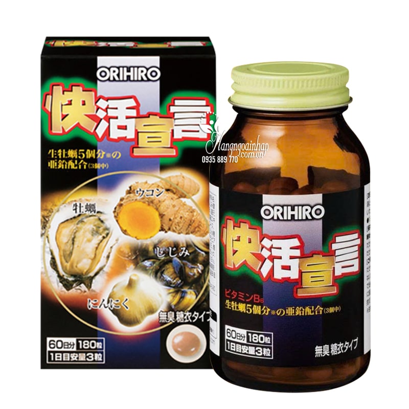 Tinh Chất Hàu Tươi Tỏi Nghệ Orihiro Của Nhật Bản 180 Viên