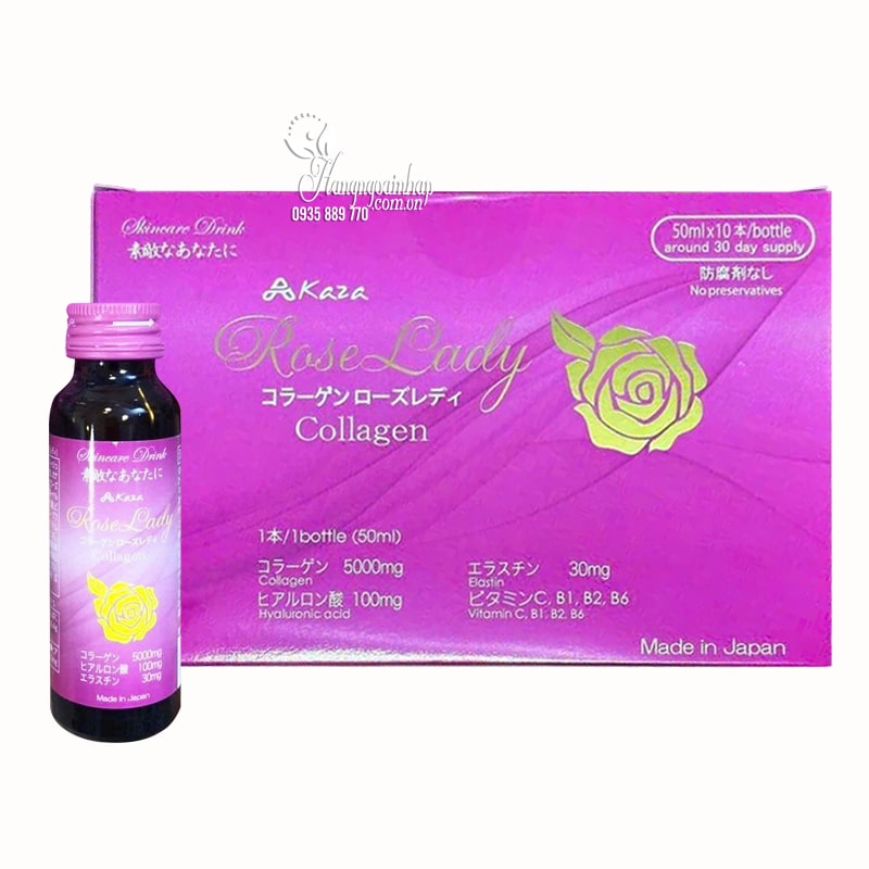 Nước uống đẹp da Kaza Rose Lady Collagen 5000mg của Nhật Bản