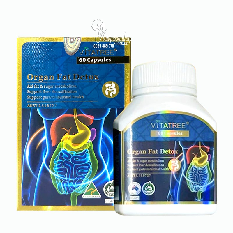 Viên giảm mỡ nội tạng Vitatree Organ Fat Detox của Úc