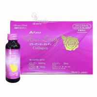 Nước uống Collagen Kaza Rose Lady 5000mg Nhật hộp 10 lọ