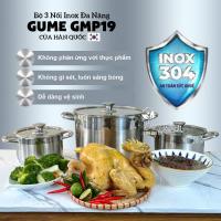 Bộ 3 nồi inox đa năng Gume GMP19 của Hàn Quốc