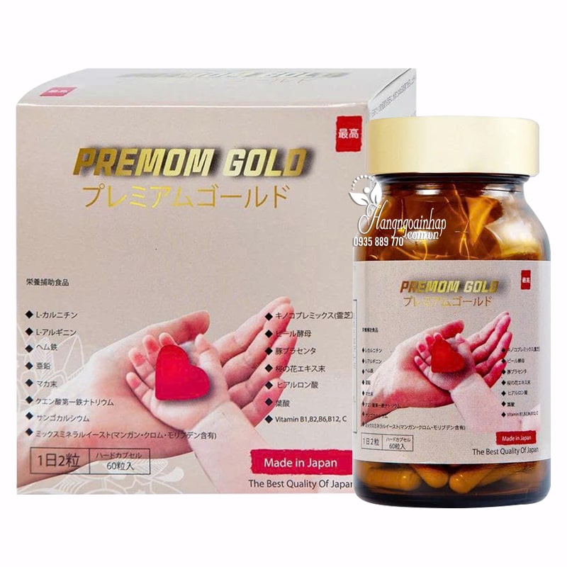 Viên uống hỗ trợ thụ thai Premom Gold Jpanwell cho phụ nữ