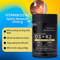 Vitamin D3 K2 Sports Research 125mcg thuần chay 160 viên