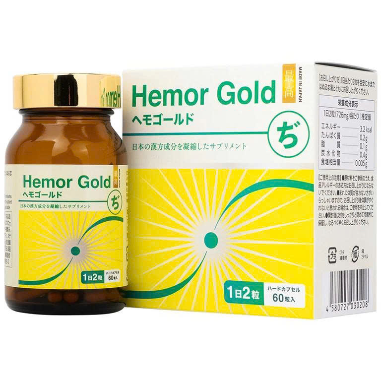 Viên uống hỗ trợ bệnh trĩ Hemor Gold Jpanwell 60 viên đến từ Nhật Bản