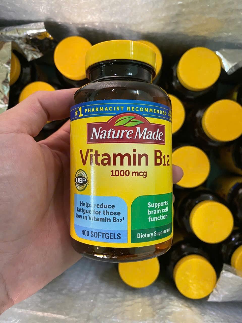 Viên uống Nature Made Vitamin B12 1000 mcg hộp 400 viên của Mỹ