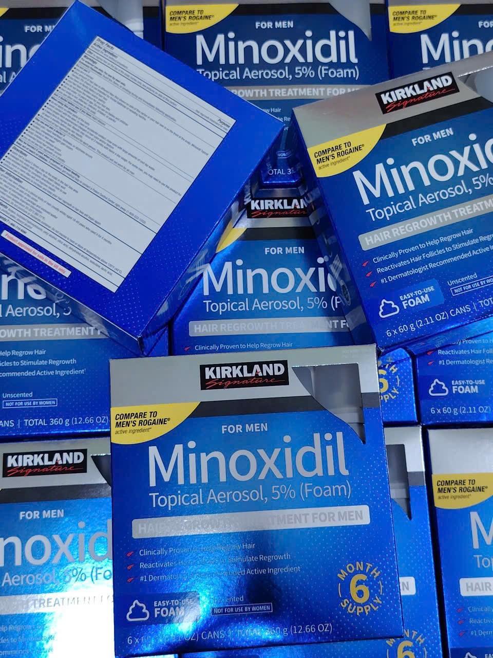 Thuốc mọc râu, tóc Kirkland Minoxidil 5% Foam dạng bọt