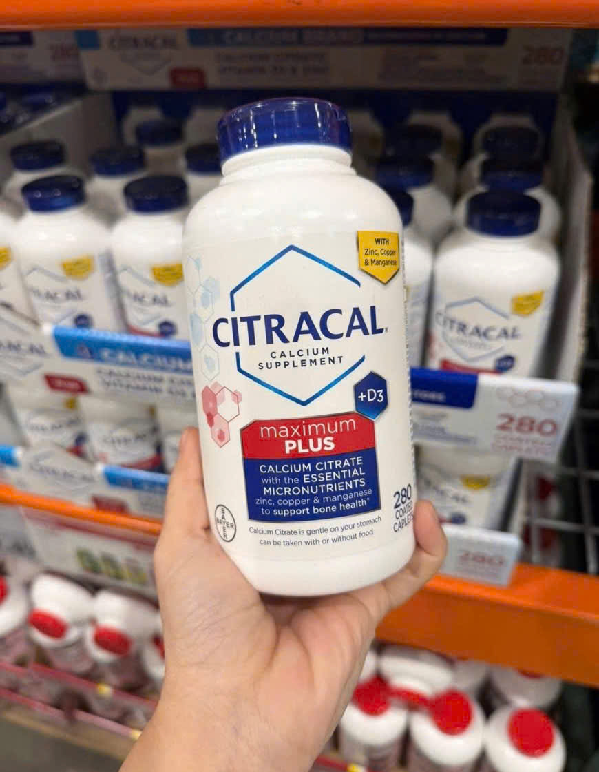 Viên uống bổ sung canxi Citracal Calcium Maximum Plus 280 viên