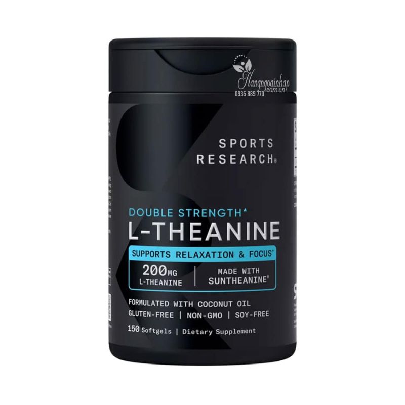 Viên uống Sports Research L-Theanine Double Strength 150 viên