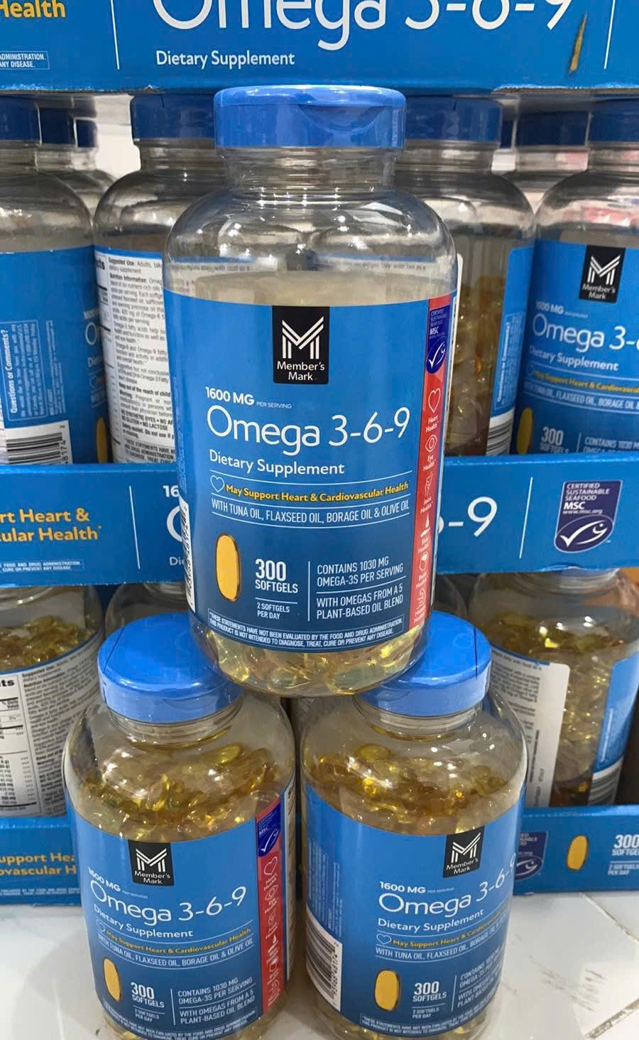 Viên uống Omega 3 6 9 Members Mark Dietary Supplement 300viên