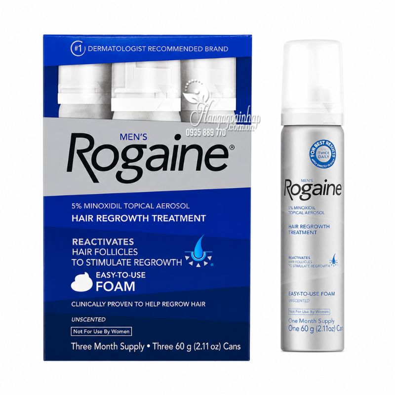 Bọt hỗ trợ mọc tóc cho nam Men’s Rogaine Minoxidil 5% Foam