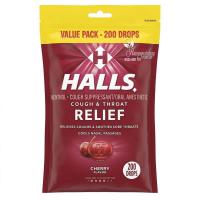 Kẹo ngậm Halls Relief 200 viên vị cherry - Giảm ho, đau họng