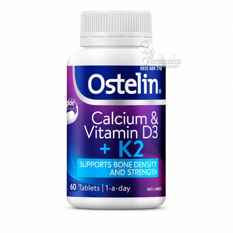 Viên uống Ostelin Calcium & Vitamin D3 + K2 của Úc 60 viên