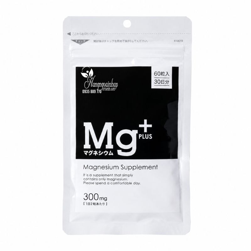 Viên uống bổ sung Magie Mg+ Plus Magnesium Supplement 300mg