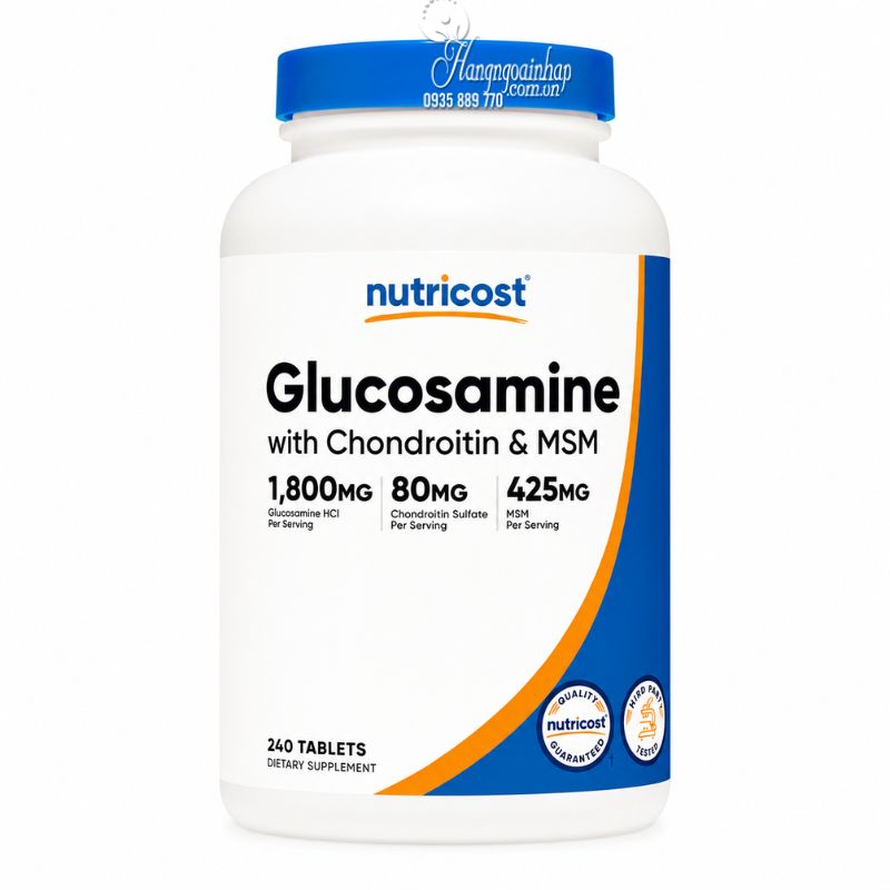 Bổ khớp Nutricost Glucosamine With Chondroitin & MSM 240 viên