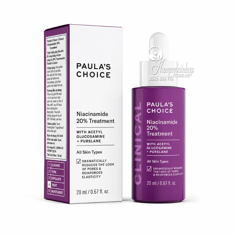 Tinh chất Paulas Choice Niacinamide 20% Treatment của Mỹ 20ml